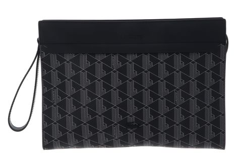 LACOSTE The Blend Computer Pouch Monogram Noir Gris