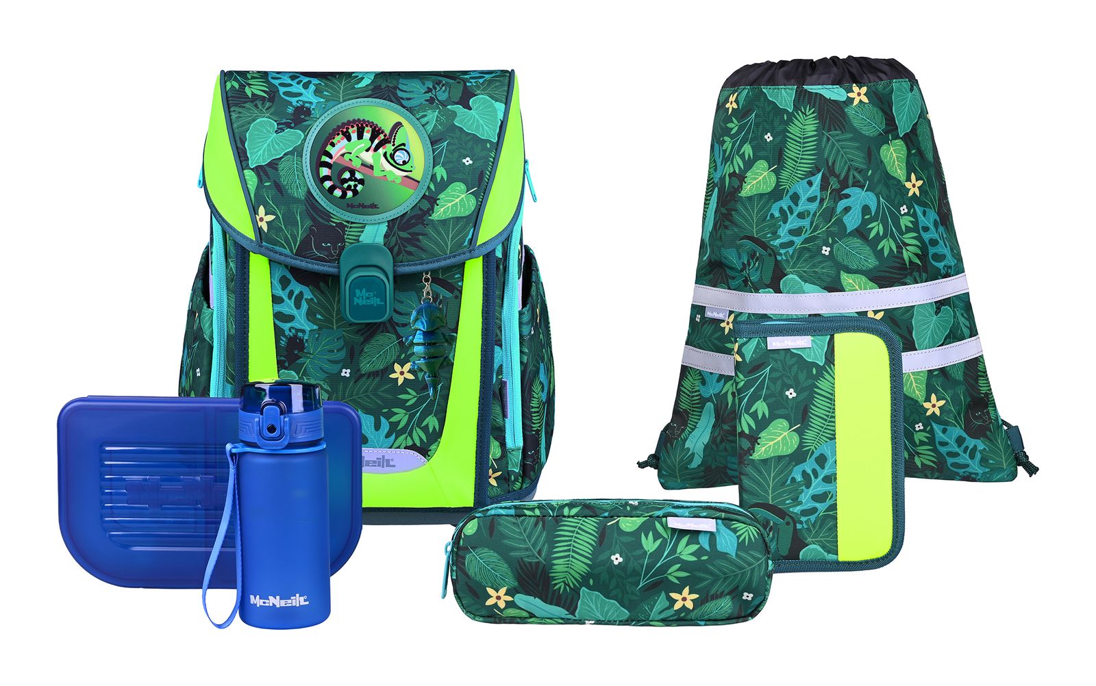 McNeill Primo Schoolbag Set 9-teilig Tropic