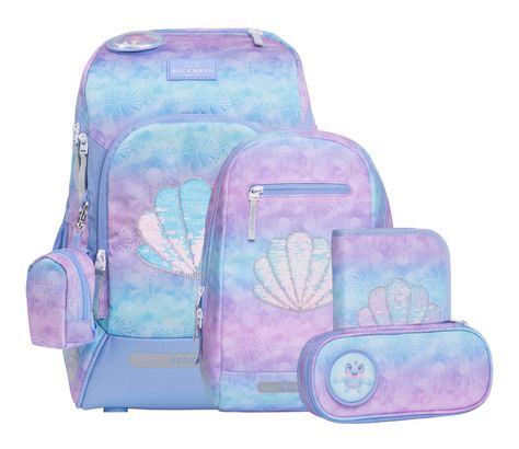 BECKMANN Active Air FLX Schoolbag Set 6-teilig 20-25L Seashell