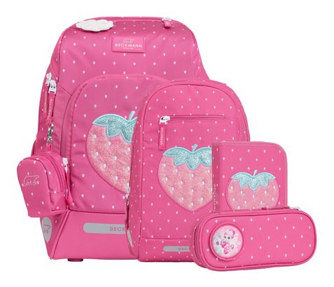 BECKMANN Active Air FLX Schoolbag Set 6-teilig 20-25L Strawberry