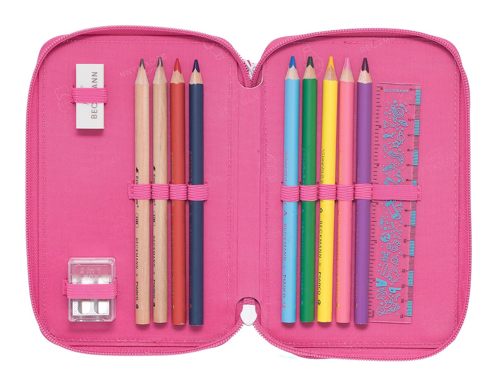 BECKMANN 3-Fold Pencil Case Strawberry BECKMANN 3-Fold Pencil Case Strawberry