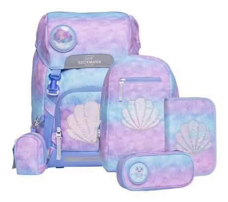 BECKMANN Classic Schoolbag Set 6-teilig 22L Seashell