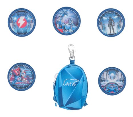 BECKMANN Button Bag Blue Lightning