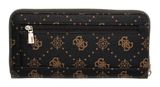 GUESS Carrie Logo Large Zip Around Wallet Espresso Logo GUESS Carrie Logo Large Zip Around Wallet Espresso Logo