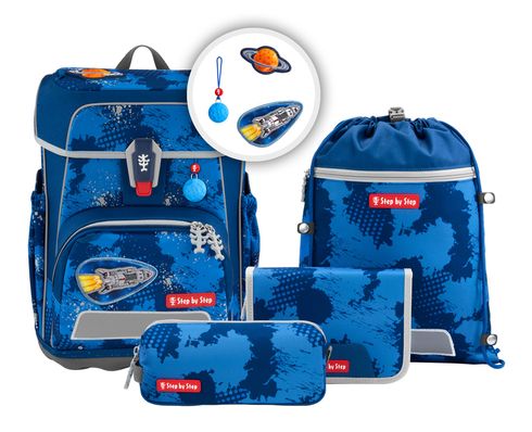 Step by Step Cloud Reflect Schulranzen-Set 5-teilig Rocket Novo