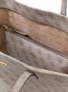 GUESS Power Play II Large Tech Tote Dark Taupe Logo