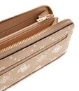 GUESS Carrie Logo Large Zip Around Wallet Biscotti Logo GUESS Carrie Logo Large Zip Around Wallet Biscotti Logo