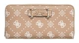 GUESS Carrie Logo Large Zip Around Wallet Biscotti Logo GUESS Carrie Logo Large Zip Around Wallet Biscotti Logo