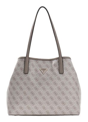 GUESS Victtoria 2 in 1 Tote Dark Taupe Logo