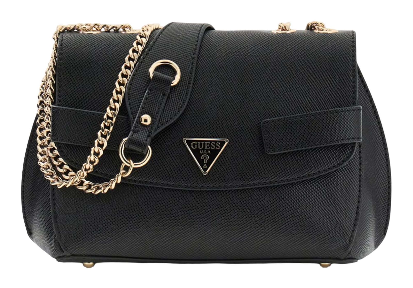 GUESS Serenova Convertible Xbody Flap Bag Black