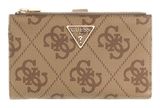 GUESS Laurel II SLG Double Zip Organizer Latte Logo / Brown GUESS Laurel II SLG Double Zip Organizer Latte Logo / Brown