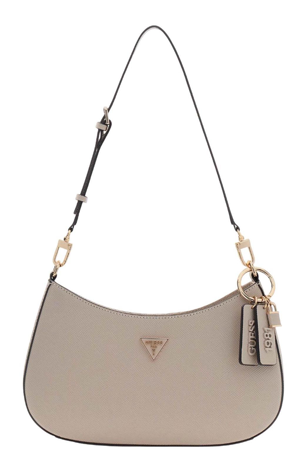 GUESS Noelle II Top Zip Shoulder Bag Taupe