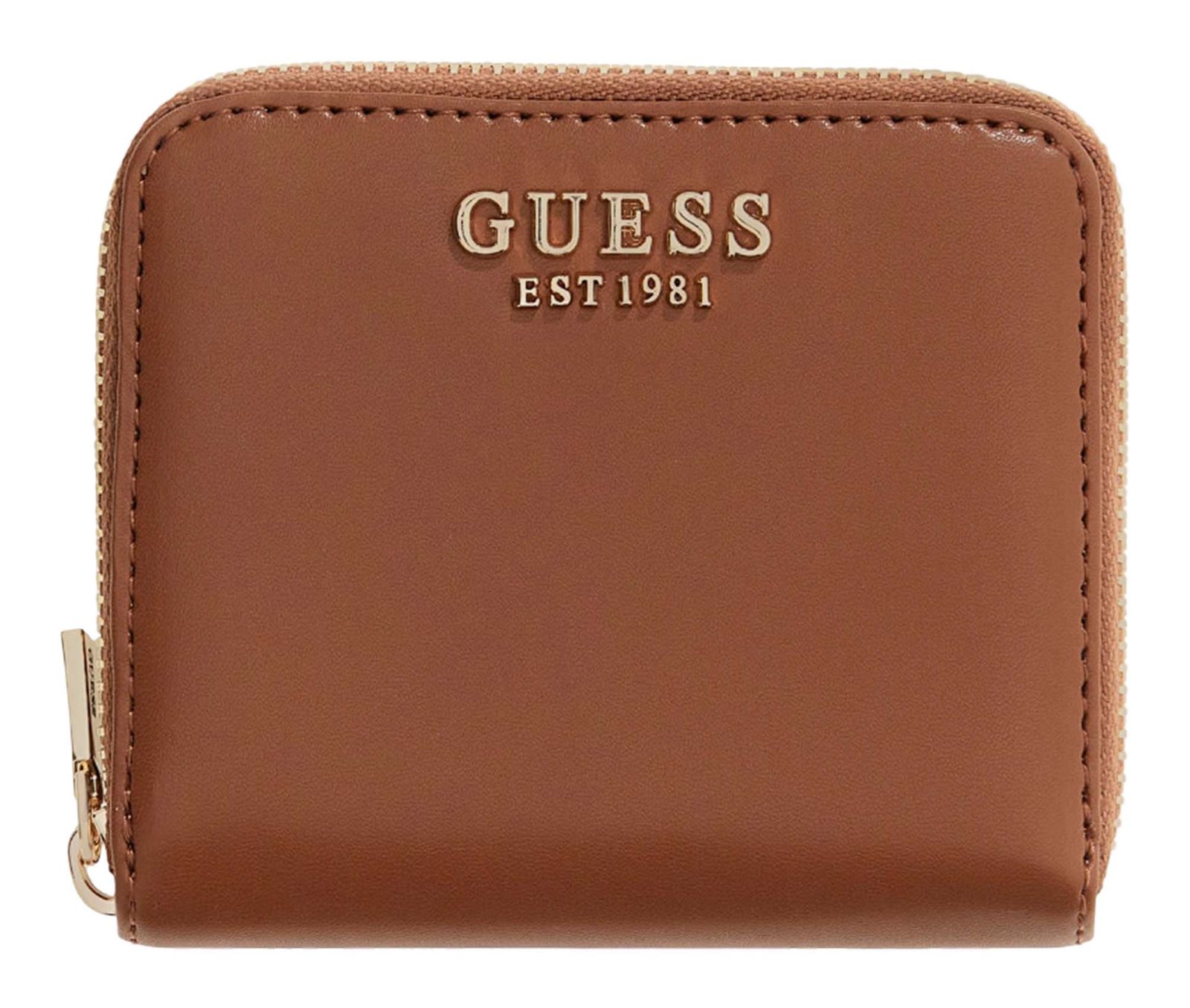 GUESS Laurel II SLG Small Zip Around Wallet Cognac