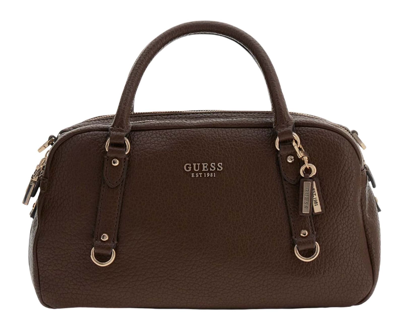 GUESS Marsha Box Satchel Espresso