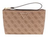 GUESS Laurel II Wristlet Pouch Latte Logo