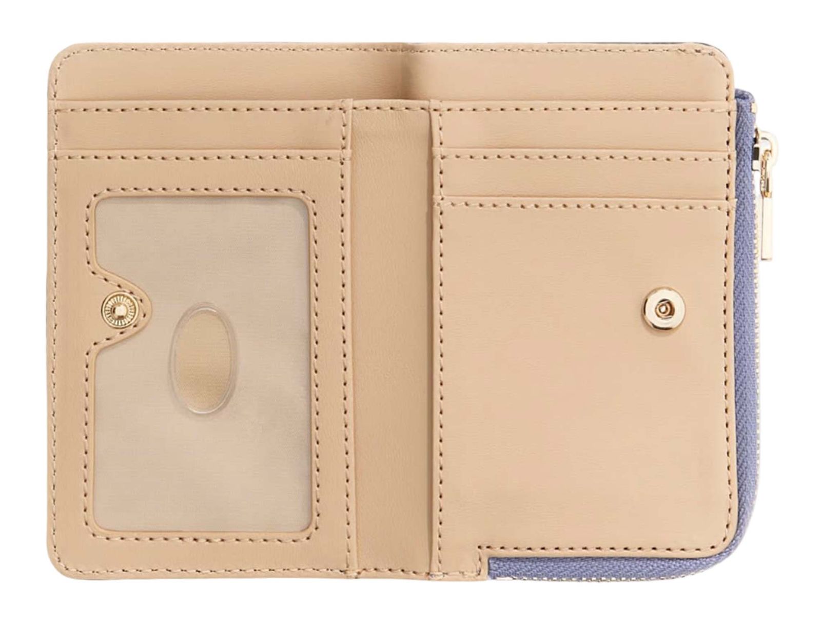 GUESS Laurel II SLG Zip Around Card Case Grey Blue GUESS Laurel II SLG Zip Around Card Case Grey Blue