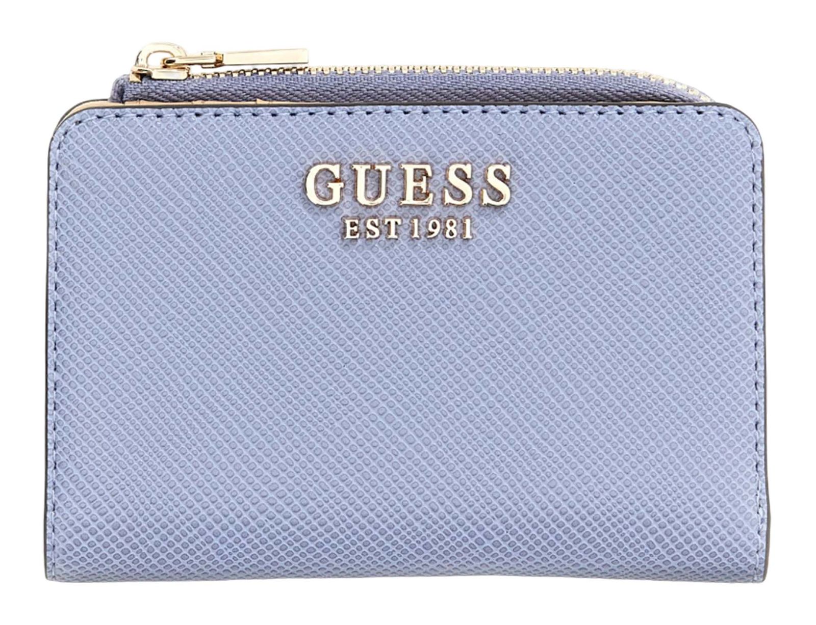 GUESS Laurel II SLG Zip Around Card Case Grey Blue