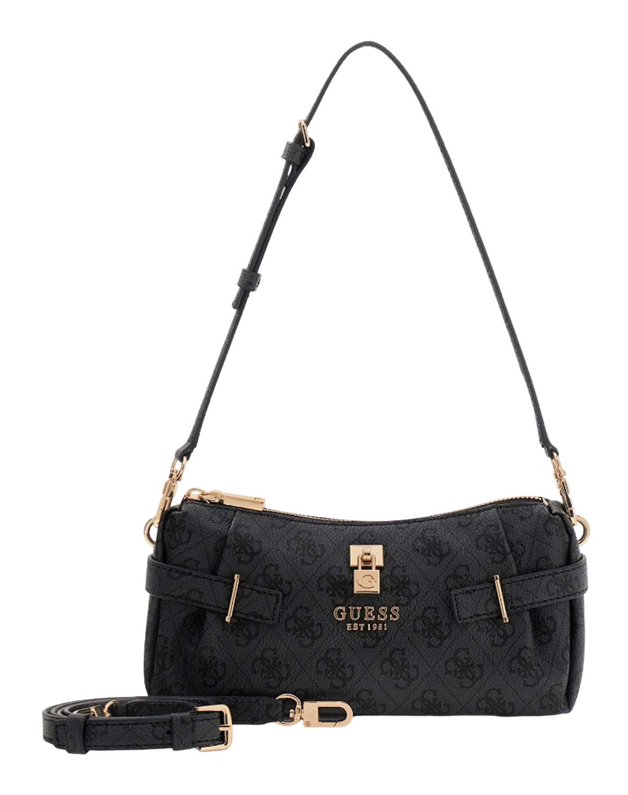 GUESS Yesba Mini Top Zip Bag Coal Logo