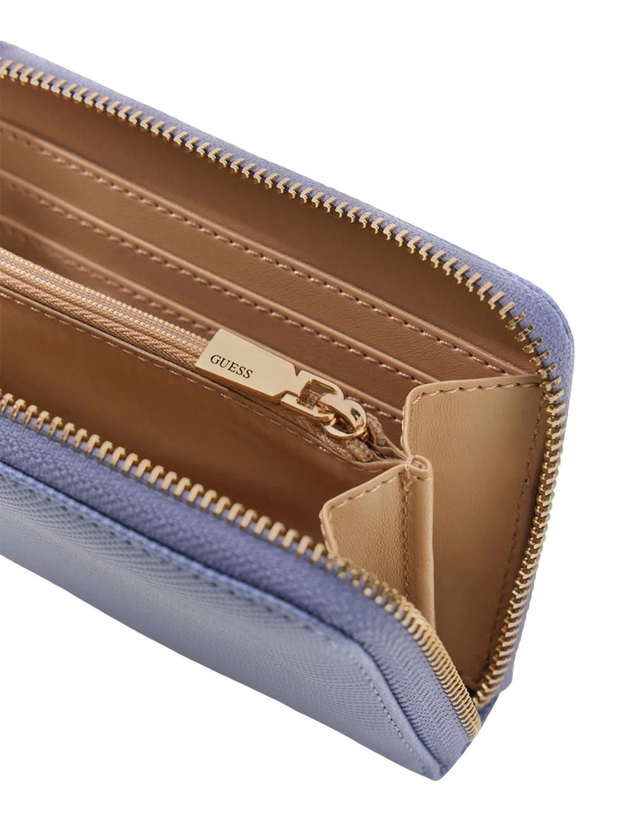 GUESS Laurel II SLG Medium Zip Around Wallet Grey Blue GUESS Laurel II SLG Medium Zip Around Wallet Grey Blue