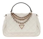 GUESS Giully II Top Handle Flap Bag Cream White