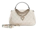 GUESS Giully II Top Handle Flap Bag Cream White
