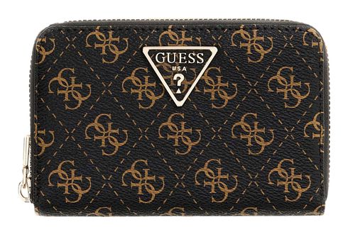 GUESS Laurel II SLG Medium Zip Around Wallet Brown Logo