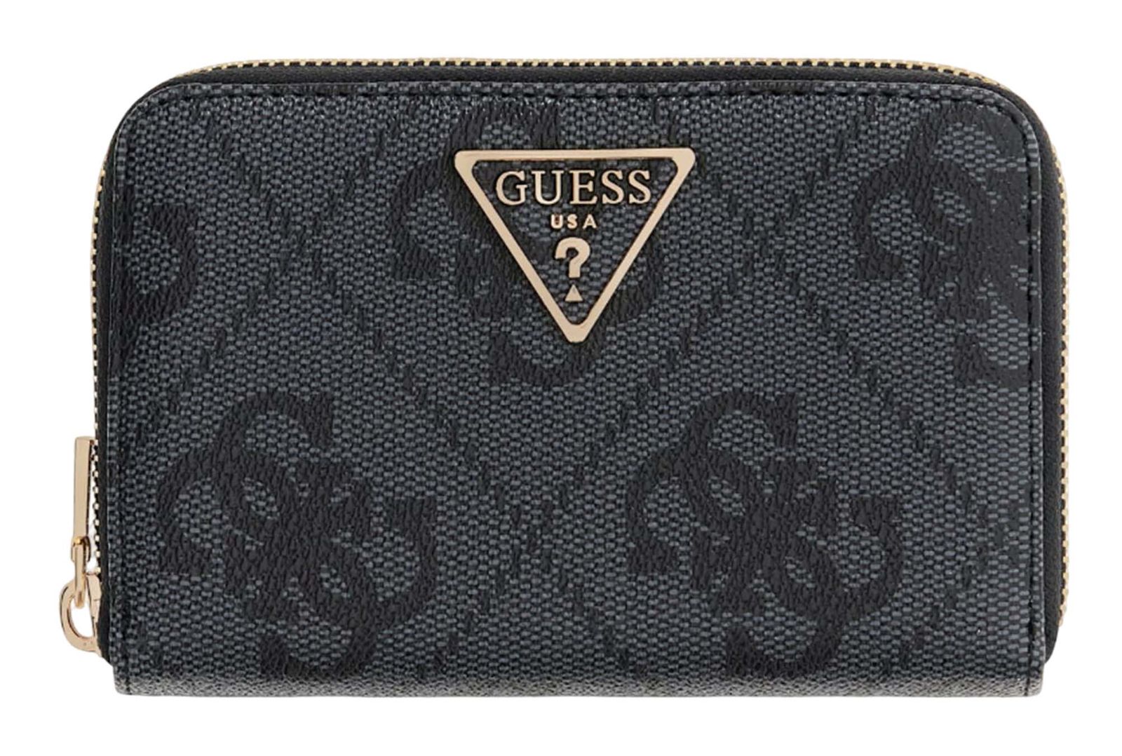 GUESS Laurel II SLG Medium Zip Around Wallet Coal Logo