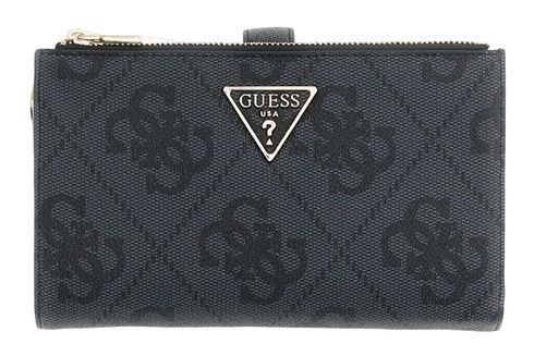 GUESS Laurel II SLG Double Zip Organizer Coal Logo