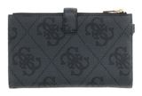 GUESS Laurel II SLG Double Zip Organizer Coal Logo GUESS Laurel II SLG Double Zip Organizer Coal Logo