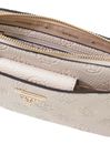 GUESS Cresidia II Mini Xbody Top Zip Bag Cream White Logo