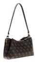 GUESS Noelle II 3 Comp Shoulder Xbody Brown Logo