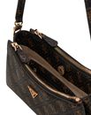 GUESS Noelle II 3 Comp Shoulder Xbody Brown Logo