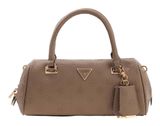 GUESS Cresidia II Box Satchel Dark Taupe Logo GUESS Cresidia II Box Satchel Dark Taupe Logo