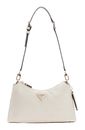 GUESS Cresidia II Top Zip Shoulder Bag Cream White Logo