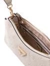GUESS Cresidia II Top Zip Shoulder Bag Cream White Logo