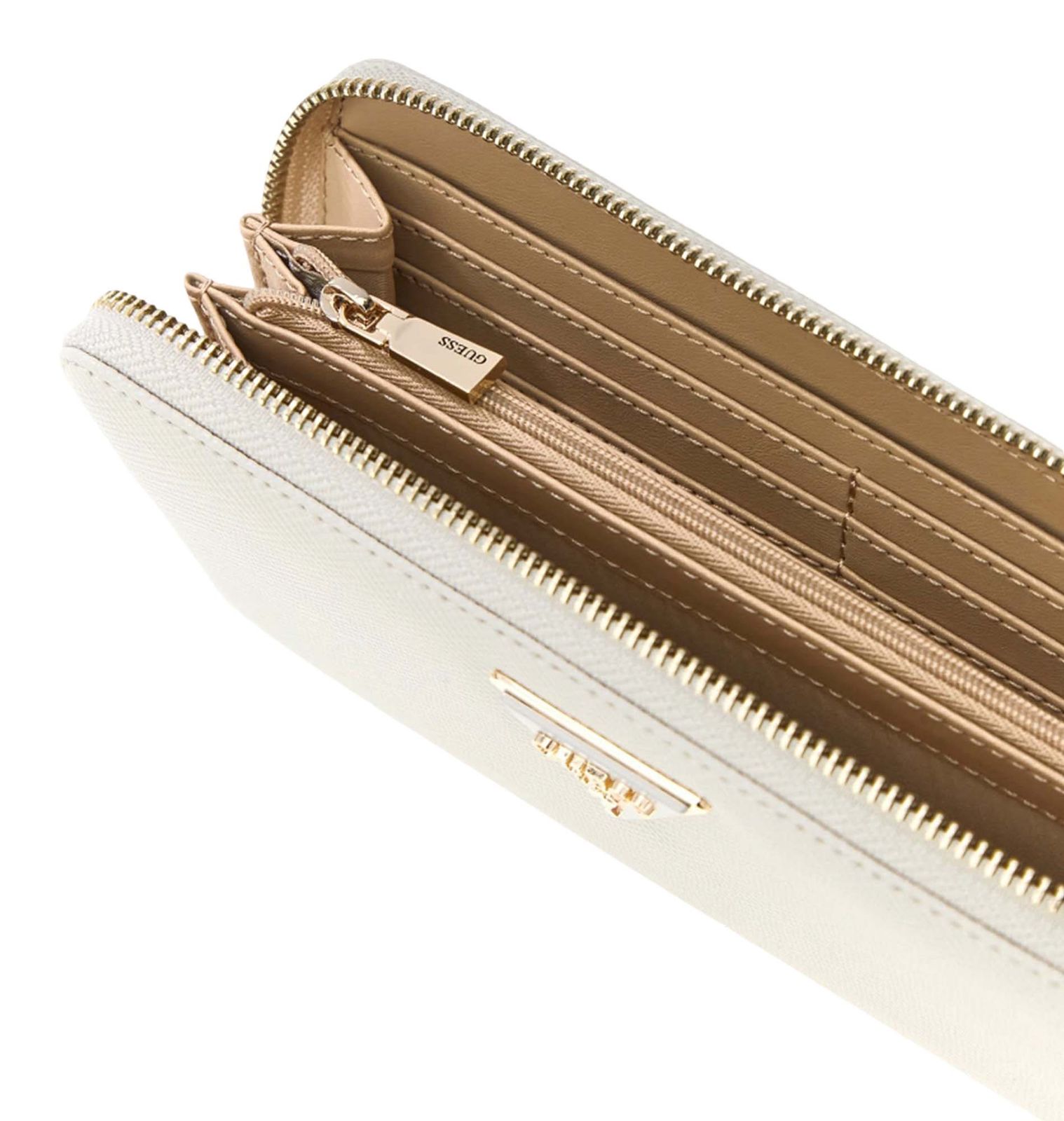 GUESS Laurel II Large Zip Around Wallet L Bone GUESS Laurel II Large Zip Around Wallet L Bone