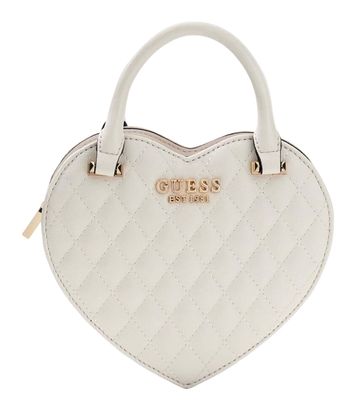GUESS Atabey Heart Bag Cream White