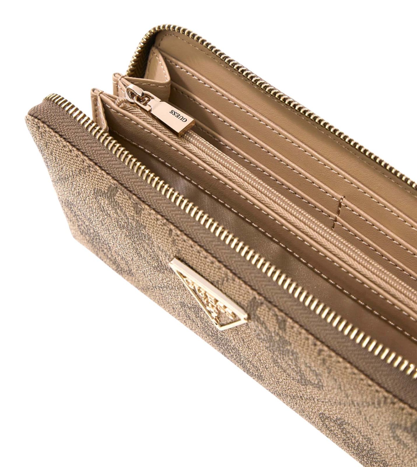 GUESS Laurel II Large Zip Around Wallet L Latte Logo / Brown GUESS Laurel II Large Zip Around Wallet L Latte Logo / Brown