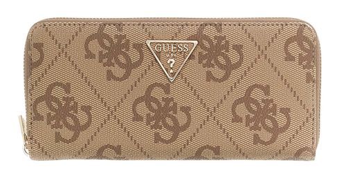 GUESS Laurel II Large Zip Around Wallet L Latte Logo / Brown