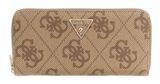 GUESS Laurel II Large Zip Around Wallet L Latte Logo / Brown GUESS Laurel II Large Zip Around Wallet L Latte Logo / Brown
