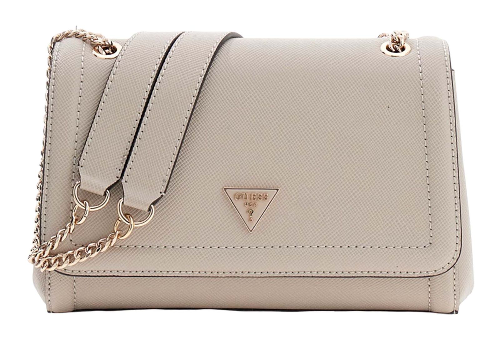 GUESS Noelle II Convertible Xbody Flap Bag Taupe