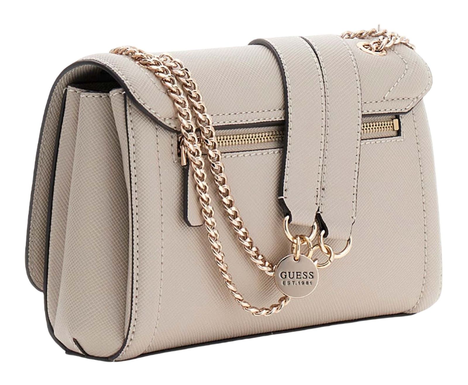 GUESS Noelle II Convertible Xbody Flap Bag Taupe GUESS Noelle II Convertible Xbody Flap Bag Taupe