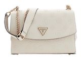 GUESS Cresidia II Convertible Xbody Flap Bag Cream White Logo