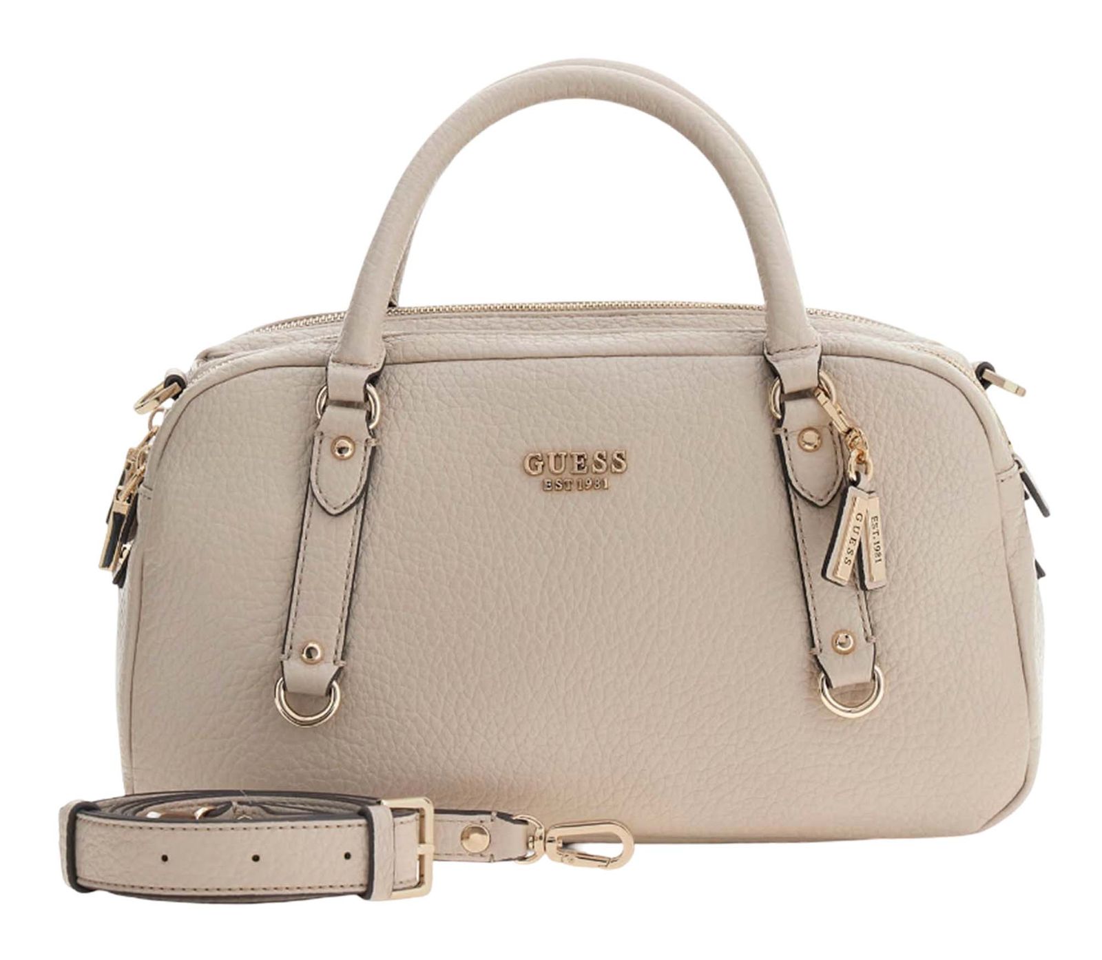 GUESS Marsha Box Satchel Light Taupe