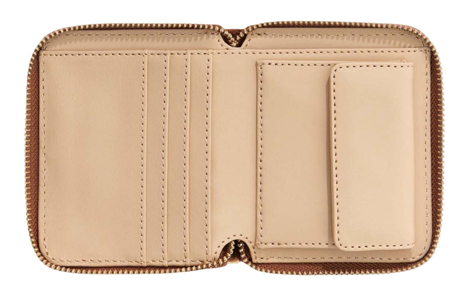 GUESS Laurel II SLG Small Zip Around Wallet Cognac GUESS Laurel II SLG Small Zip Around Wallet Cognac