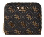 GUESS Laurel II SLG Small Zip Around Wallet Brown Logo GUESS Laurel II SLG Small Zip Around Wallet Brown Logo
