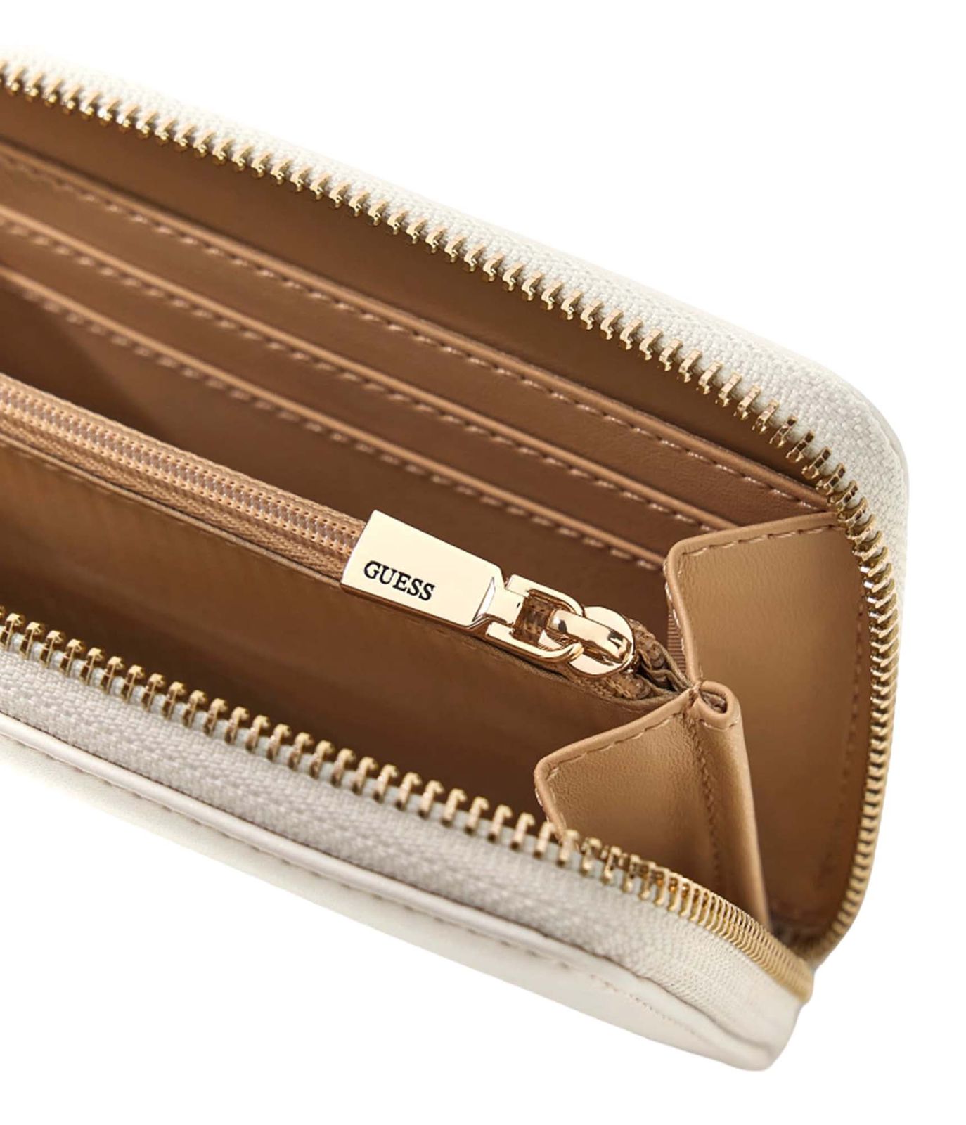 GUESS Laurel II SLG Medium Zip Around Wallet Stone GUESS Laurel II SLG Medium Zip Around Wallet Stone