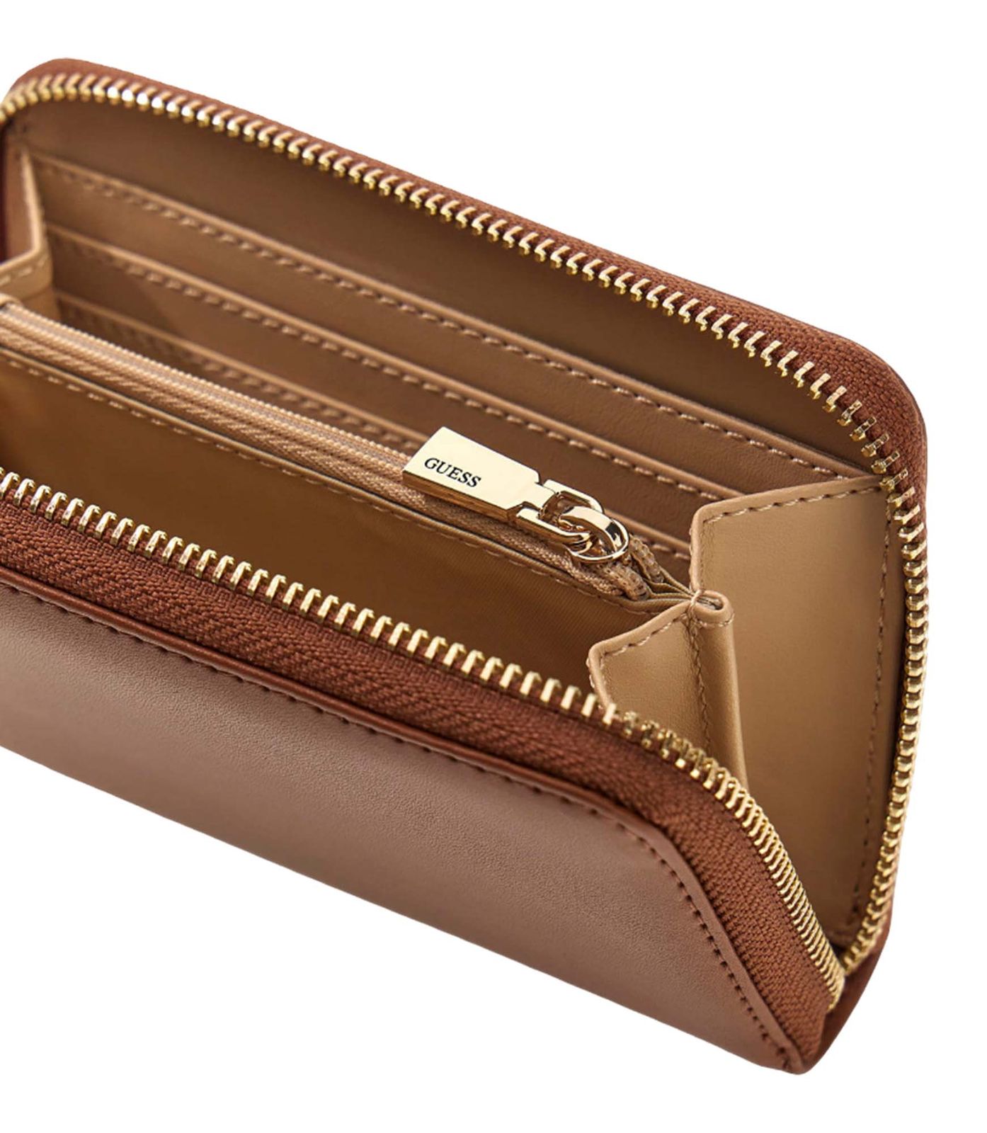 GUESS Laurel II SLG Medium Zip Around Wallet Cognac GUESS Laurel II SLG Medium Zip Around Wallet Cognac