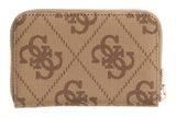GUESS Laurel II SLG Medium Zip Around Wallet Latte Logo / Brown