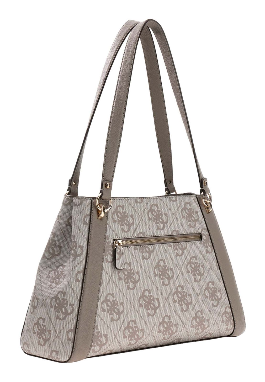 GUESS Karnilla Logo Girlfriend Carryall Dark Taupe Logo GUESS Karnilla Logo Girlfriend Carryall Dark Taupe Logo